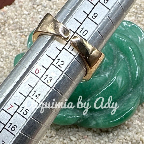 Lux gold diamond pave big chunky jewel Tone gem ring/ maxi/hip hop/ - Picture 4 of 8